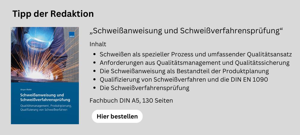 Fachbuch Schweißanweisung und Schweißverfahrensprüfung