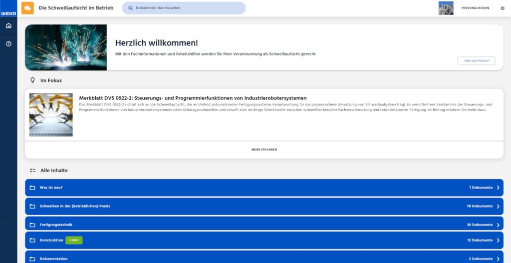 Schweißaufsicht im Betrieb